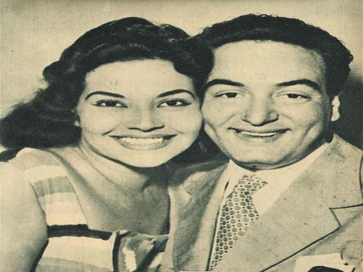 المطرب محمد فوزي و زوجته مديحة يسري